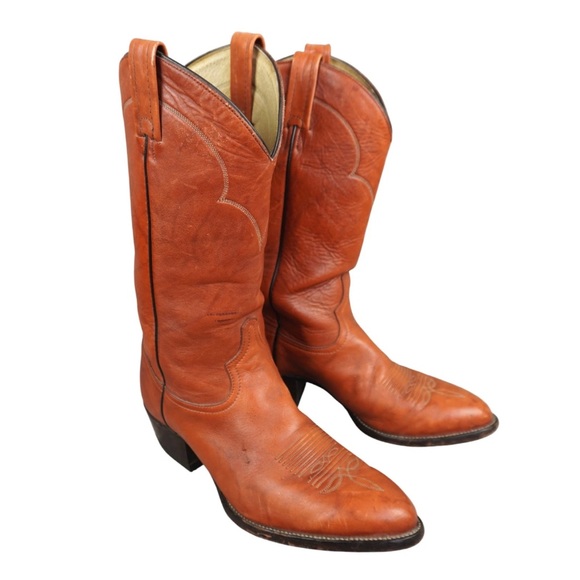 Tony Lama Other - Vintage Tony Lama Leather Cowboy Boots Mens Sz 8.5 EE Brown Style 5084 USA Made
